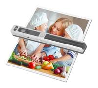 Escáner portátil 900 DPI, equipo de escaneo profesional USB 2.0, para documentos fotográficos A4, recibos, libros, formato JPG PDF (plata)