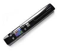 Escáner portátil de Mano, escáner inalámbrico de imágenes y Documentos, Pantalla LCD con Formato JPG/PDF de tamaño A4, Incluye Tarjeta SD de 32 G, para Libros de Recibos comerciales大 (Negro)