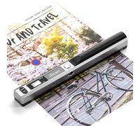 Escáner portátil, escáner de documentos A4 rápido inalámbrico, varita de escaneo plana de 900 DPI para libro de documentos A4, carga de imágenes antiguas a PC portátil a través de cable USB, tarjeta