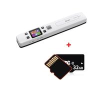 Escáner portátil iScan WiFi, escáner de Mano margen Cero, HD 1050 dpi, JPG/PDF for Recibos comerciales, escaneo imágenes Documentos(White 32G)
