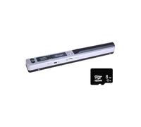 Escáner portátil, tarjeta de memoria de 8 GB, 900 ppp, escaneo en formato A4, apto para documentos, fotos y libros, color gris plata.