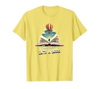 Escapar a un Libro: Aventura mágica de Lectura Camiseta, Hombre, Limón, M