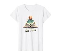 Escapar a un Libro: Aventura mágica de Lectura Camiseta, Mujer, Blanco, M