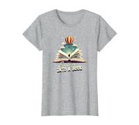 Escapar a un Libro: Aventura mágica de Lectura Camiseta, Mujer, Gris Jaspeado, S