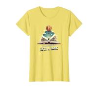 Escapar a un Libro: Aventura mágica de Lectura Camiseta, Mujer, Limón, XL