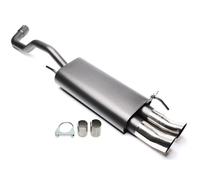Escape 2x76mm DTM Alto Redondo Afilado Con ABE para VW Polo 6N In acelift