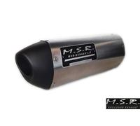 ESCAPE APROBADO MSR MOTOCICLETA DERBI TERRA 125 R - ADVENTURE 2007 2008 2009 2010 2011 2012 QUADSTREET TWO-TONE ACERO INOXIDABLE FIN DE SERIE