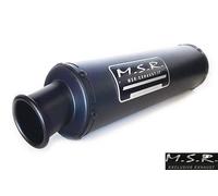 ESCAPE APROBADO MSR SCOOTER KYMCO XCITING 400 I.E - I - S 2021 2022 CLASSIC REDONDO ACERO INOXIDABLE BLACK MATTE FIN DE SERIE