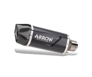 Escape ARROW Indy Race homologado en aluminio negro para HONDA NC 750 X 25-26