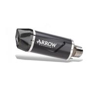 ARROW INDY RACE EVO ALUMINIUM DARK SILENCER WITH CARBY END CAP" QJ MOTOR SRT 800 23 HOMOLOGATED ALUMINIUM INDY RACE EVO SILENCER