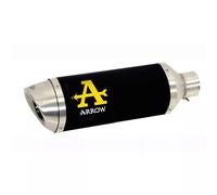 Escape ARROW Race-Tech homologado en aluminio negro para KAWASAKI Z 650 17-20 | NINJA 650 17-20 | VERSYS 650 17-24