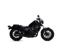 Escape ARROW Rebel homologado en nicromo negro con tapa en aluminio negro para HONDA CMX 500 REBEL 17-24