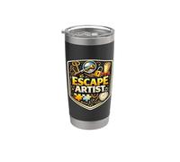 Escape Artist Escape Room Master Lover Entusiasta Chiste Divertido Vaso térmico de acero inoxidable de doble pared