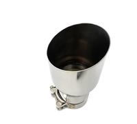 Escape Automóvil Modificado 1 Pieza Universal de Acero Inoxidable Tubo de Escape Universal para automóvil Tubo de Escape Tubo Soldado Tubo de Escape de Varios tamaños Garganta Cola Tubo(60MM IN-101MM