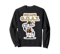 Escape Cabra Divertido Escape Room Lover Chivo expiatorio Juego de Palabras Juego de Palabras Juego de Palabras Sudadera
