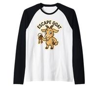 Escape Cabra Escape Room Lover Juego de Palabras Chivo expiatorio Juego de Palabras Broma Camiseta Manga Raglan