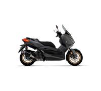 Escape completo ARROW Urban homologado en aluminio negro con colectores en acero inoxidablecon punta en acero inoxidable Dark para YAMAHA X-MAX 125 21-24