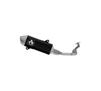 Escape completo ARROW Urban homologado en aluminio negro con colectores en acero inoxidablecon punta en acero inoxidable para HONDA SH 150 24-26 | SH 125 24-26