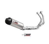 SISTEMA COMPLETO 2x1 MIVV OVAL Titanio Carbono Cap KAWASAKI Z650 2024 > 2025