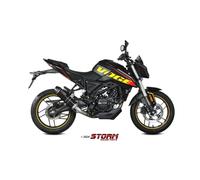 Escape completo homologado Storm GP en Acero negro posicion alta para VOGE 125 R 23-24