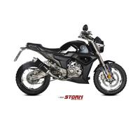 Escape completo homologado Storm GP en Acero negro posicion alta para ZONTES G1 125 21-24