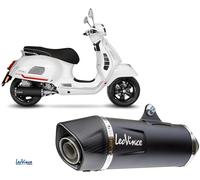 LeoVince Escape completo Nero para Vespa GTS 300 (21-23) acero inox negro tapón carbono EG-BE