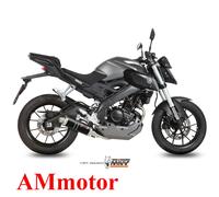 Y.047.LXB - escape completo Mivv GP STEEL BLACK YAMAHA MT-125 15- YZF R125 14-
