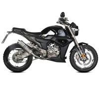 Escape completo homologado Storm GP en Acero negro posicion alta para ZONTES G1 125 21-24