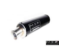 ESCAPE COMPLETOS APROBADO MSR ATV BEELINE BESTIA 5.5 SM EN SUPERMOTO OFF-ROAD CLASSIC REDONDO ACERO INOXIDABLE BLACK GLOSSY FIN DE SERIE