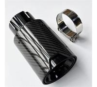 Escape de Coche 1 Pieza De Punta Escape Silenciador Accesorios Para Coche Fibra Carbono Negro Inoxidable Tubo de Escape Coche