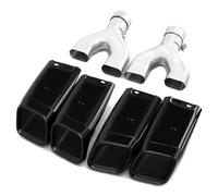 Escape De Coche Para 2013 A 2017 Para Range Para Rover Executive Tubo De Escape Actualización SVO Parachoques 4 Salidas Cuadrado(Black)