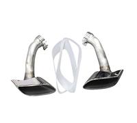 Escape De Coche Para X6 E71 2008-2014 Up V8 Diseño Look Tip Boquilla De Tubo Escape 2 Unids/lote Puntas Silenciador Acero Inoxidable Para Coche(Silver Set A)