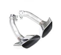 Escape De Coche Para X6 E71 2008-2014 Up V8 Diseño Look Tip Boquilla De Tubo Escape 2 Unids/lote Puntas Silenciador Acero Inoxidable Para Coche(Silver)