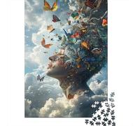 Escape de la Mente de la Mariposa Rompecabezas 1000 Piezas para Adultos, Cartón Reciclado Premium Resistente, Decoración Mural Hogareña, Reto Mental, Juego Cerebral 70x50cm/1000pcs