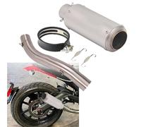 Escape de Motocicleta Juego De Silenciadores Slip-On para Motocicleta, Escape para Ducati para Scrambler Full Throttle 800 (2015, 2016, 2017, 2018, 2019 Y 2020)(Chrome)