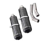 Escape De Motocicleta para Yamaha YZF R1 2009 2010 2011 2012 2013 2014 con Sistema Doble Salida Tubo Conexión Central Dos Silenciadores Carbono