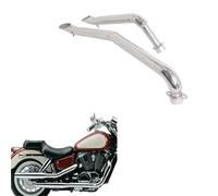 Escape de Motocicleta Silenciador De Escape De Acero Inoxidable para Motocicleta para Honda para Shadow Ace 1100 (1995-2000, 2001, 2002, 2003, 2004, 2005, 2006, 2007 Y 2008).(Chrome)