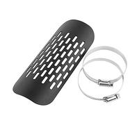 Escape de motocicleta, Yosoo Silenciador Protector de Calor Universal con 2 Abrazaderas de Montaje Ajustables(Negro) escudo térmico de escape protector escape dr