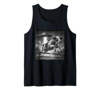 Escape de secuestro de Vacas - Arte de Encuentro de Granja OVNI Camiseta sin Mangas