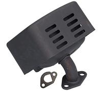 Escape de Silenciador, Conjunto de Escapes de Silenciador de Reducción de Ruido con Arandela para GX120 GX160 GX200 168F(negro)