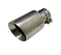 Escape Deportiva 1 Uds. Coches Tubo Escape Acero Inoxidable Cola Plata Esmerilada Salida Bocina Garganta Diámetro Grande 89mm 101mm 114mm Tamaño(57mm-89mm)