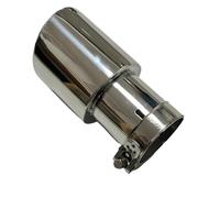 Escape Deportiva Accesorio Coches Tubo Escape Cola Silenciador Universal Acero Inoxidable Borde Recto Acampanado Plateado 114mm 101mm 89mm(70mm-114mm)