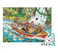 Escape en Barco del río Jungle Puzzle De Madera Impermeable DIY Puzzles De 1000 Piezas Regalos para Adultos Colorido Rompecabezas Juegos Desafiantes