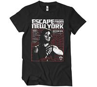 Escape From New York Licenciado Oficialmente Escape from N.Y. 1997 Hombres Camiseta (Negro), Small