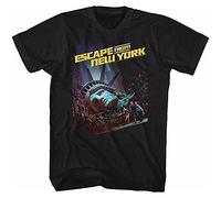 Escape from New York Run Poster 2Front PrintBlack Adult Short Sleeves Tshirt Black Black XL
