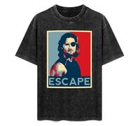 Escape from New York Snake Plissken Hope Style Mens Black Graphic tee Printed Unisex T-Shirt Black L