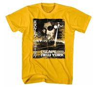 Escape from York Japanese Movie Poster Men's T Shirt Kurt Russell Helicopter Yellow L
