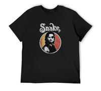 Escape from York Movie Snake Bust Photo Kurt Russell Camiseta Unisex Printed Tee Graphic Top Men Black Shirt, Negro , XXL