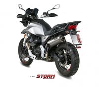 Escape Storm by Mivv Silenciador Oval Acero para Moto guzzi v85 tt 2019 > 2024