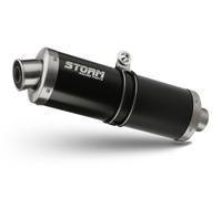 Escape homologado Storm OVAL Acero negro para TRIUMPH TIGER 1200 21-26